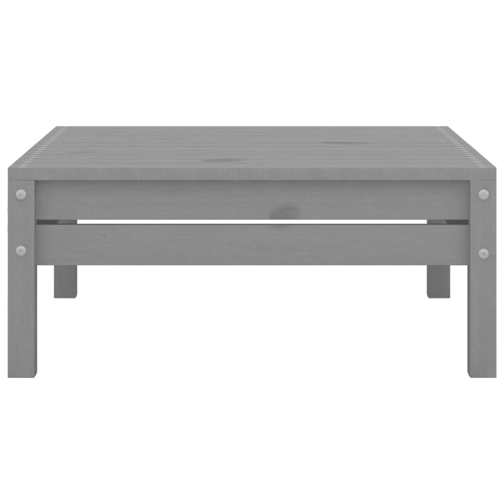 3-tlg. Garten-Lounge-Set Grau Massivholz Kiefer