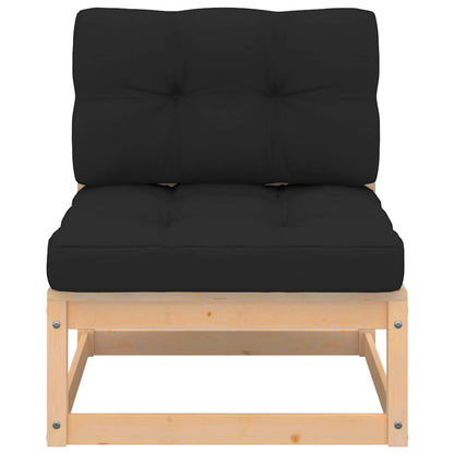 6-tlg. Garten-Lounge-Set mit Kissen Massivholz Kiefer