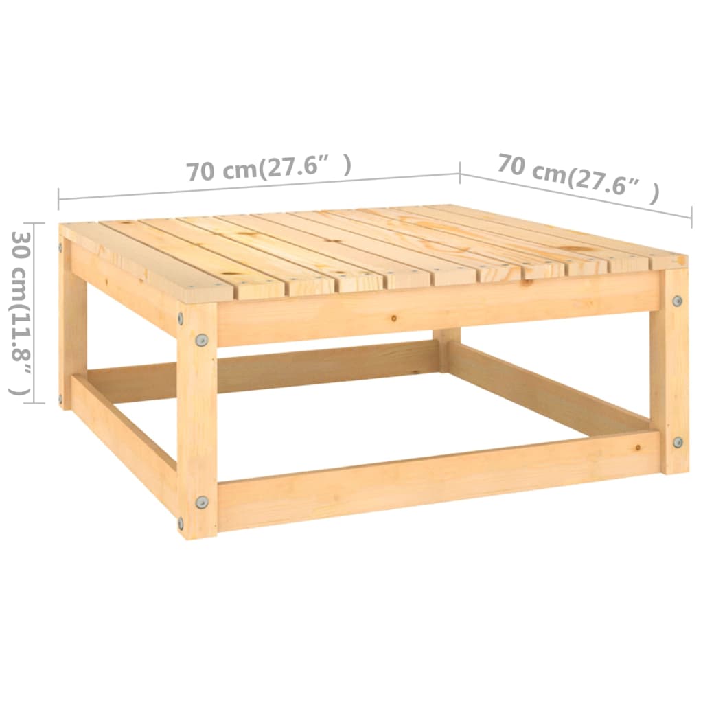 6-tlg. Garten-Lounge-Set mit Kissen Massivholz Kiefer