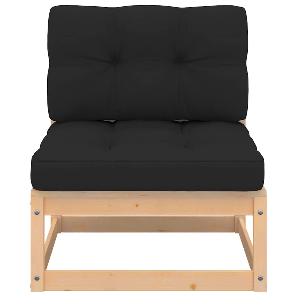 8-tlg. Garten-Lounge-Set mit Kissen Massivholz Kiefer