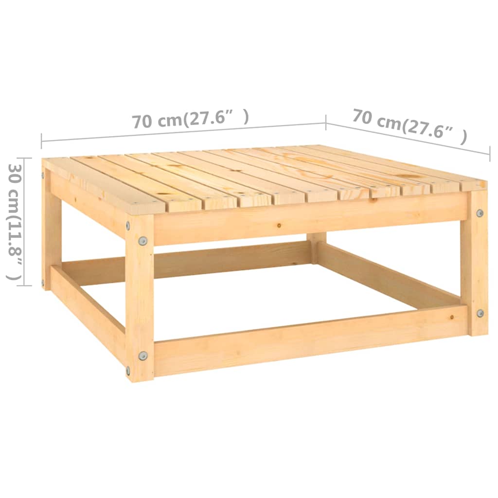 8-tlg. Garten-Lounge-Set mit Kissen Massivholz Kiefer