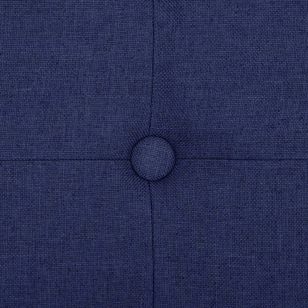 Faltbare Sitzbank mit Stauraum Blau Leinenoptik