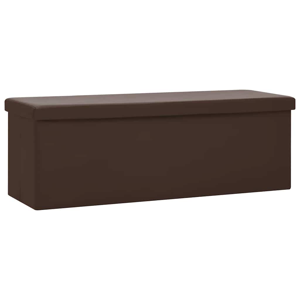 Faltbare Sitzbank mit Stauraum Braun PVC