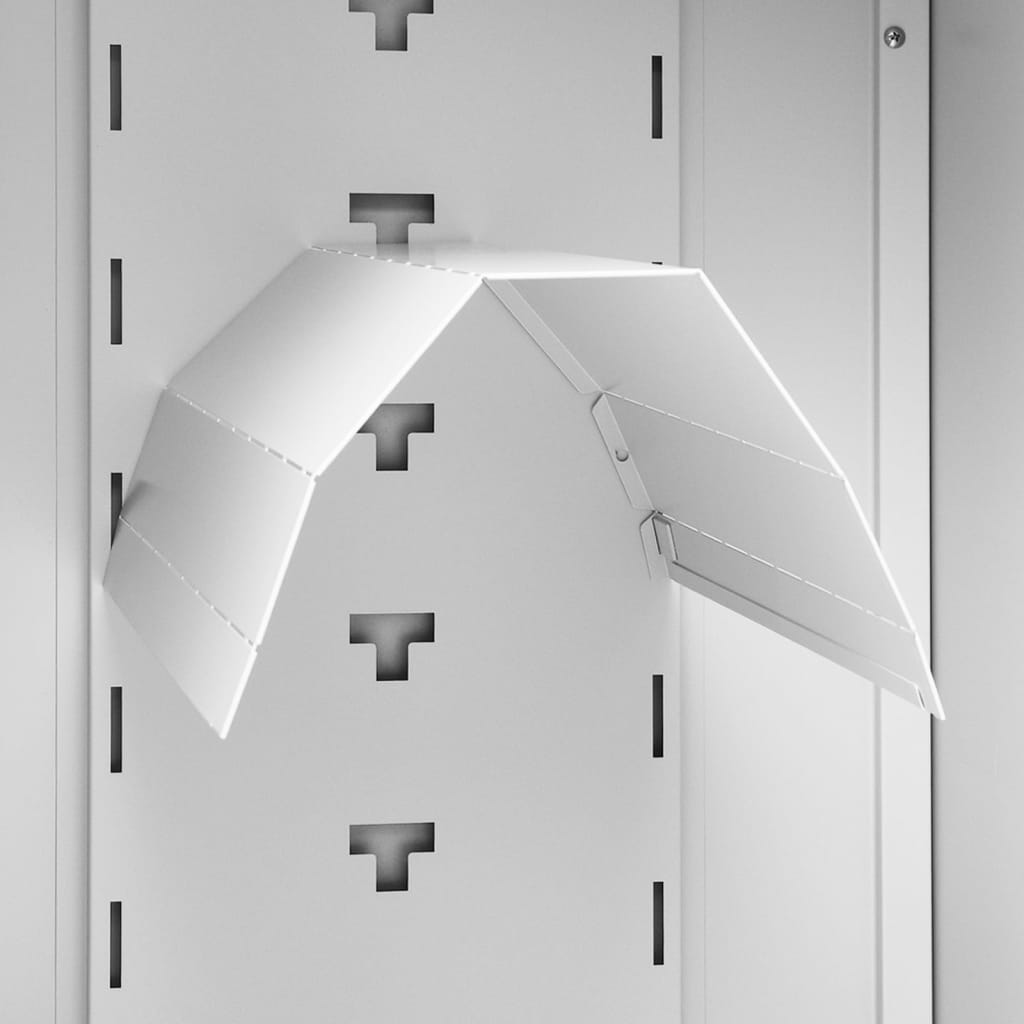 Saddle cabinet light grey 53x53x140 cm steel