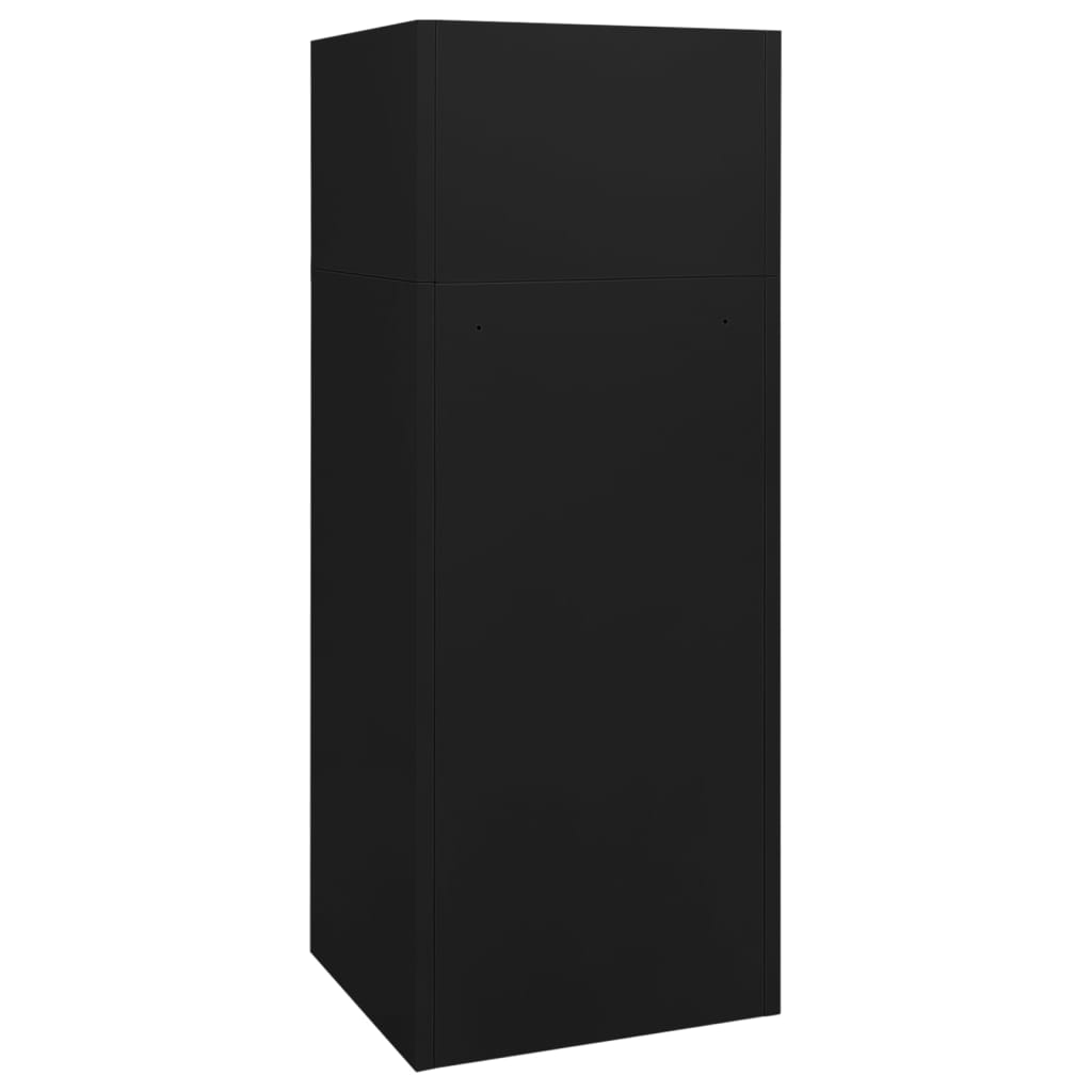 Saddle cabinet black 53x53x140 cm steel