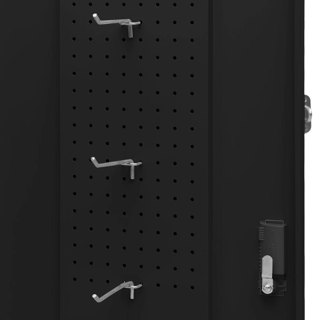 Saddle cabinet black 53x53x140 cm steel