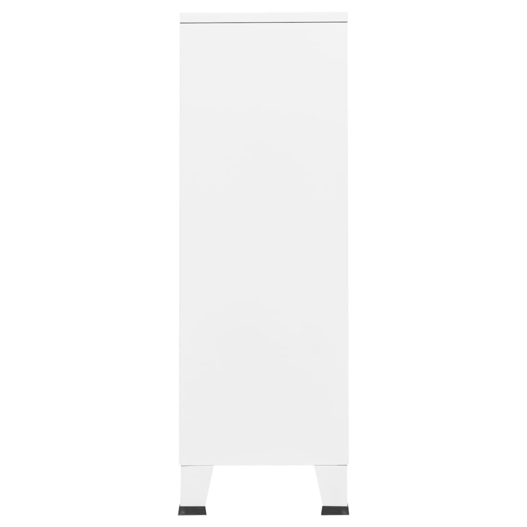 Armoire style industriel blanche 67x35x107 cm acier