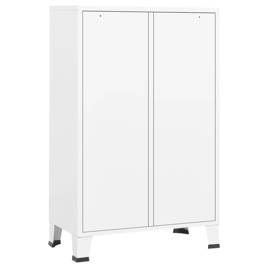 Armoire style industriel blanche 67x35x107 cm acier