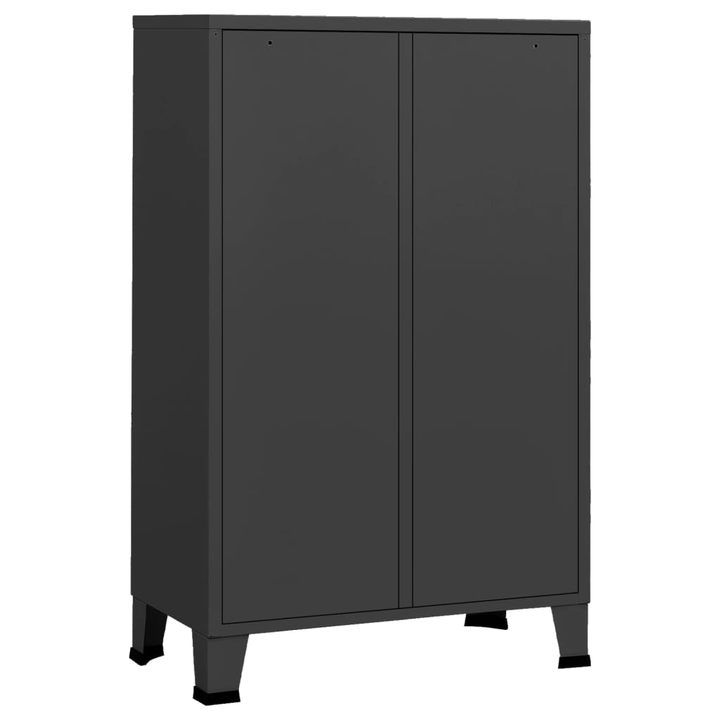 Armoire style industriel anthracite 67x35x107 cm acier