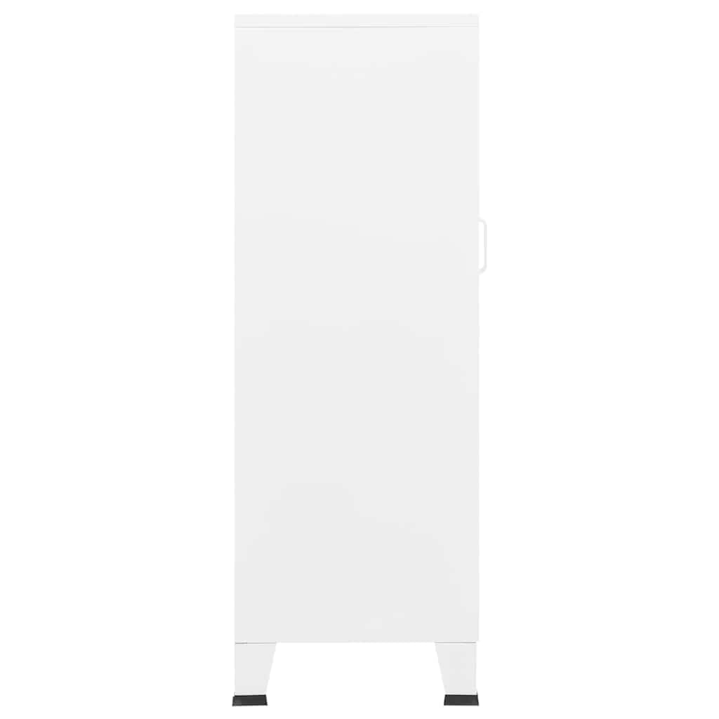 Lagerschrank Industrial Weiß 70x40x115 cm Metall