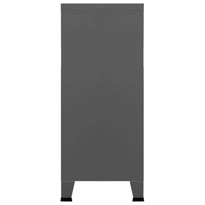 Aufbewahrungstruhe Industrial Anthrazit 90x40x100 cm Stahl