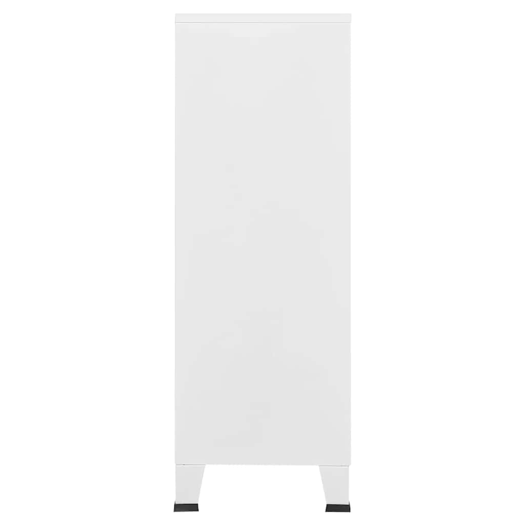 Meuble de rangement industriel blanc 75x40x115 cm Métal