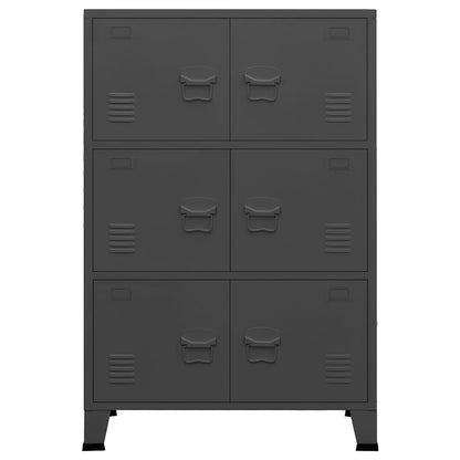 Lagerschrank Industrial Anthrazit 75x40x115 cm Metall