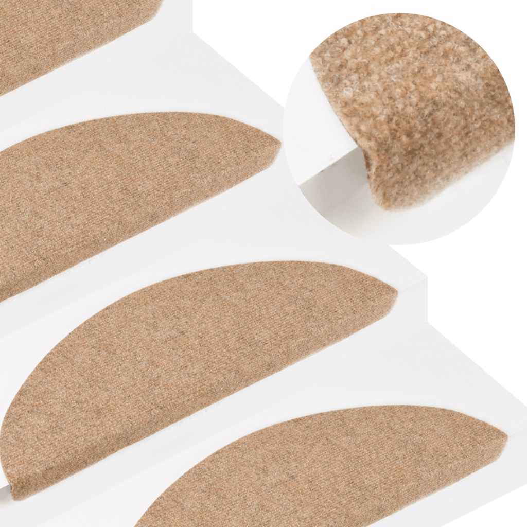 Stufenmatten Selbstklebend 15 Stk. 56x17x3 cm Beige