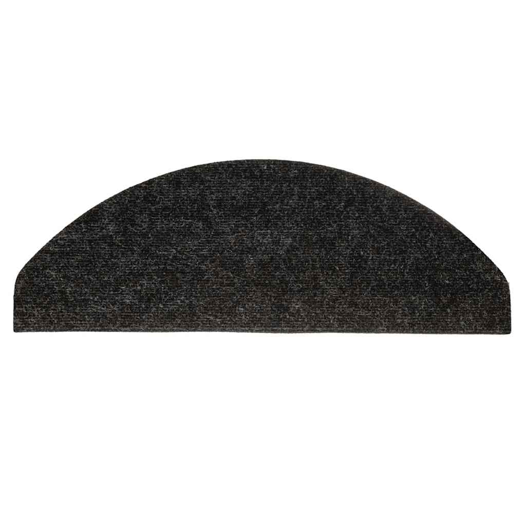 Stufenmatten Selbstklebend 15 Stk. 56x17x3 cm Schwarz