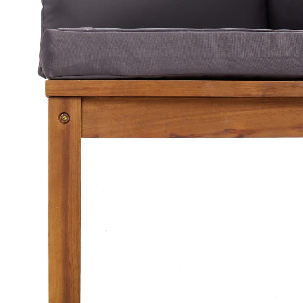 4-Sitzer-Gartensofa mit Kissen Massivholz Akazie