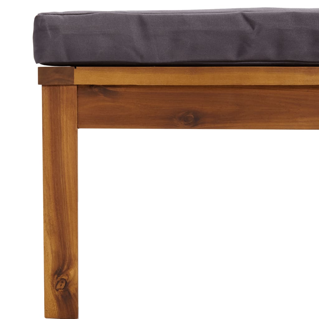 11-tlg. Garten-Lounge-Set mit Auflage Massivholz Akazie