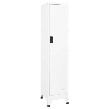 Schließfachschrank Weiß 38x45x180 cm Stahl