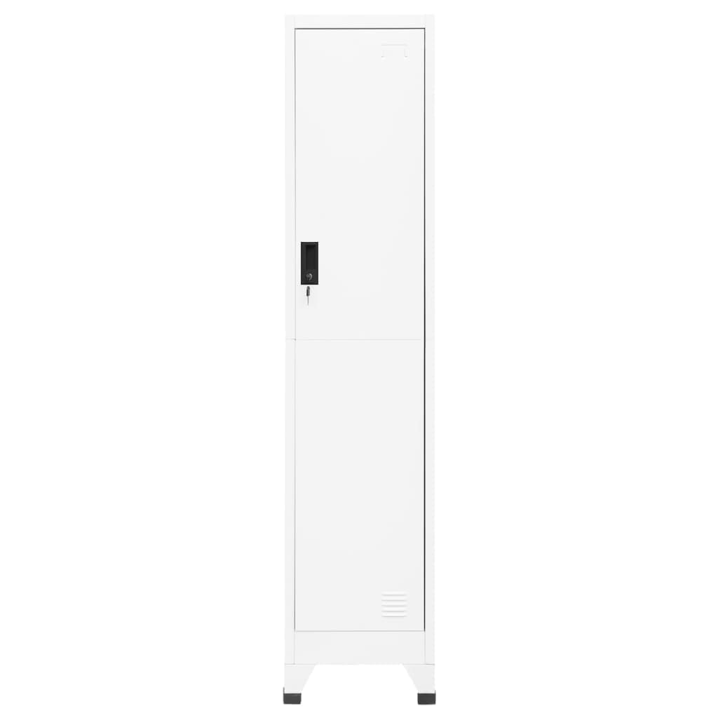 Armoire vestiaire blanche 38x45x180 cm en acier