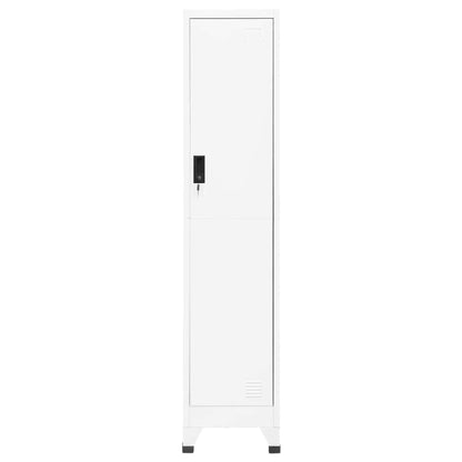 Schließfachschrank Weiß 38x45x180 cm Stahl