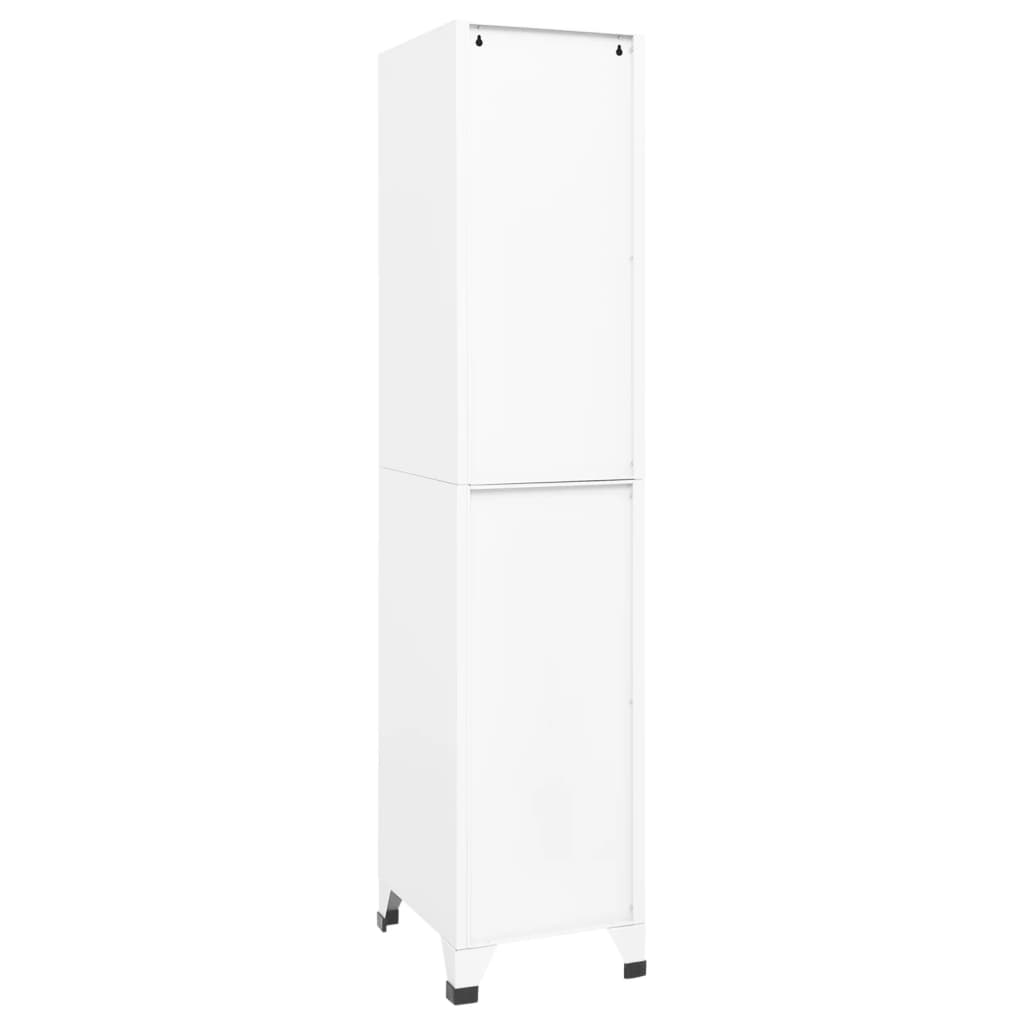 Armoire vestiaire blanche 38x45x180 cm en acier