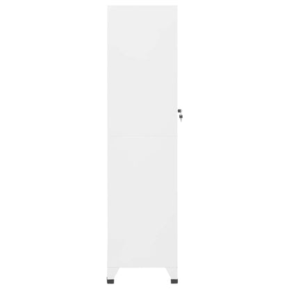 Schließfachschrank Weiß 38x45x180 cm Stahl