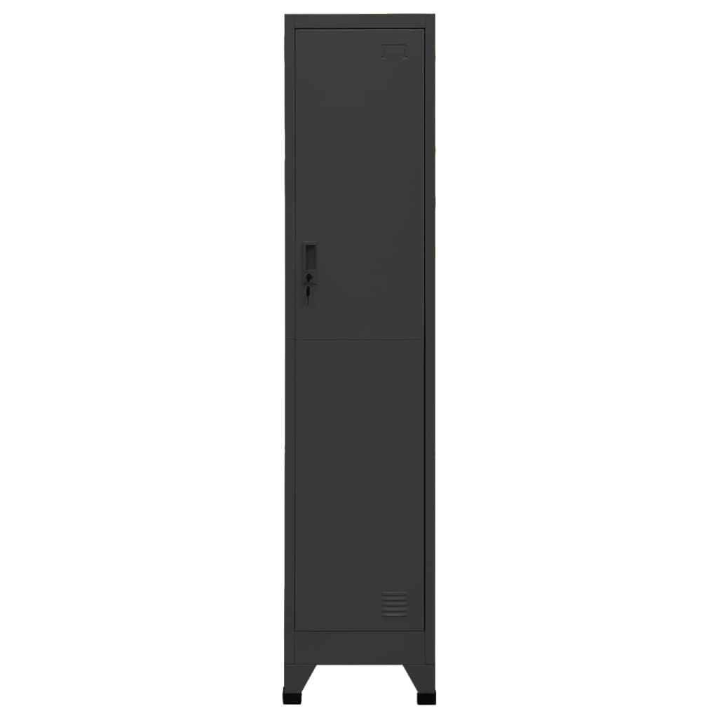 Locker cabinet anthracite 38x45x180 cm steel