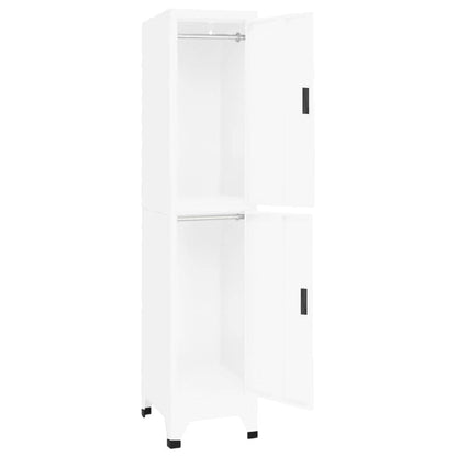 Schließfachschrank Weiß 38x45x180 cm Stahl