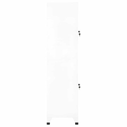 Schließfachschrank Weiß 38x45x180 cm Stahl