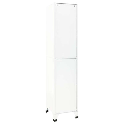 Schließfachschrank Weiß 38x45x180 cm Stahl