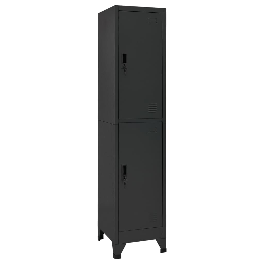Locker cabinet anthracite 38x45x180 cm steel