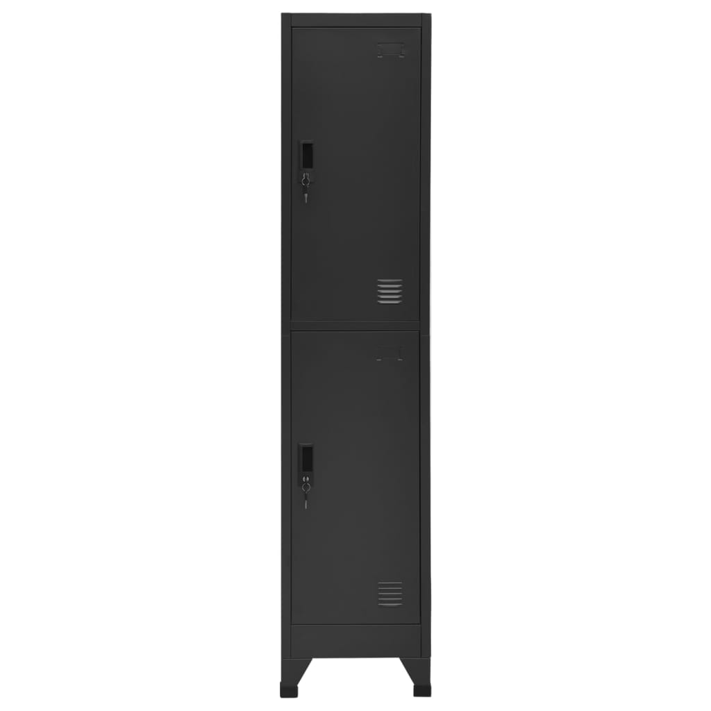Locker cabinet anthracite 38x45x180 cm steel