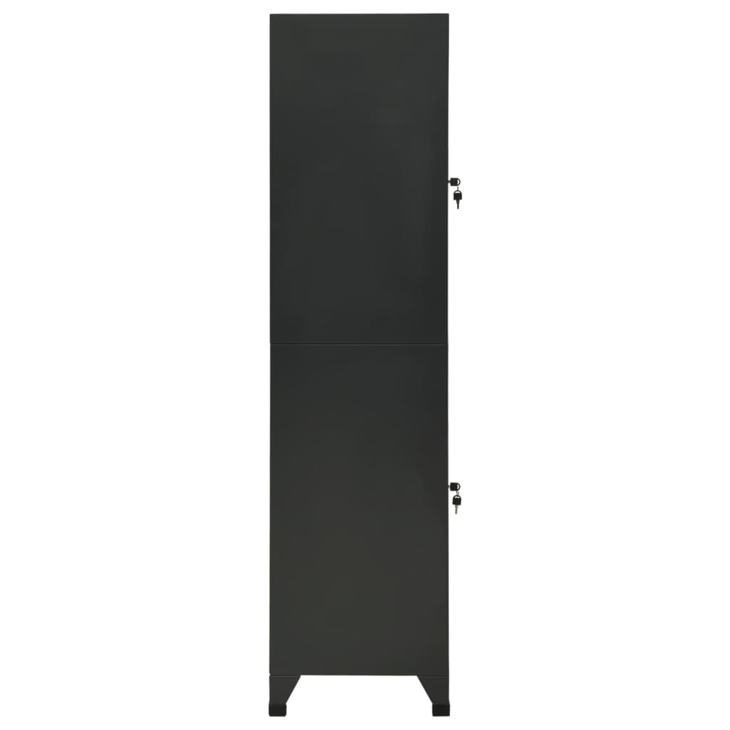 Locker cabinet anthracite 38x45x180 cm steel