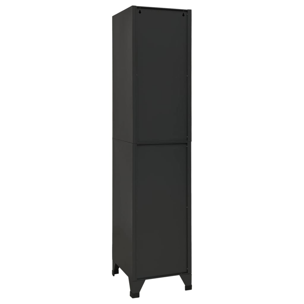 Locker cabinet anthracite 38x45x180 cm steel