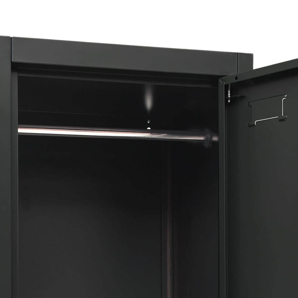 Locker cabinet anthracite 38x45x180 cm steel