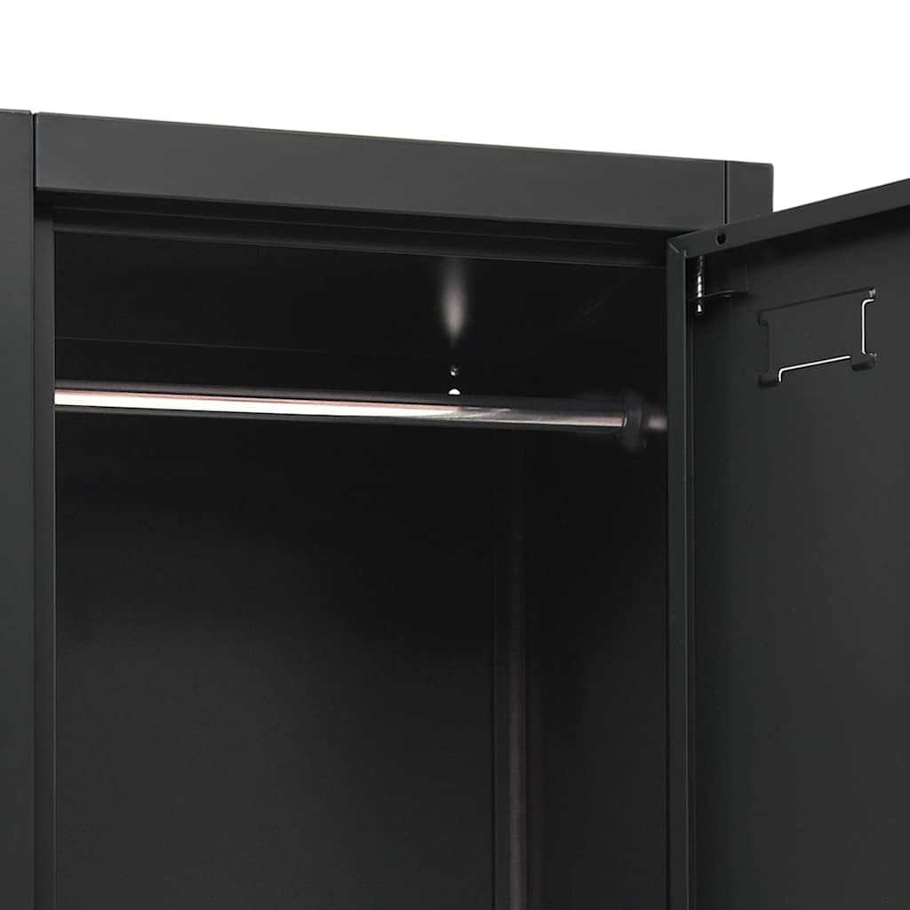 Schließfachschrank Anthrazit 38x45x180 cm Stahl
