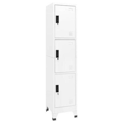 Schließfachschrank Weiß 38x45x180 cm Stahl
