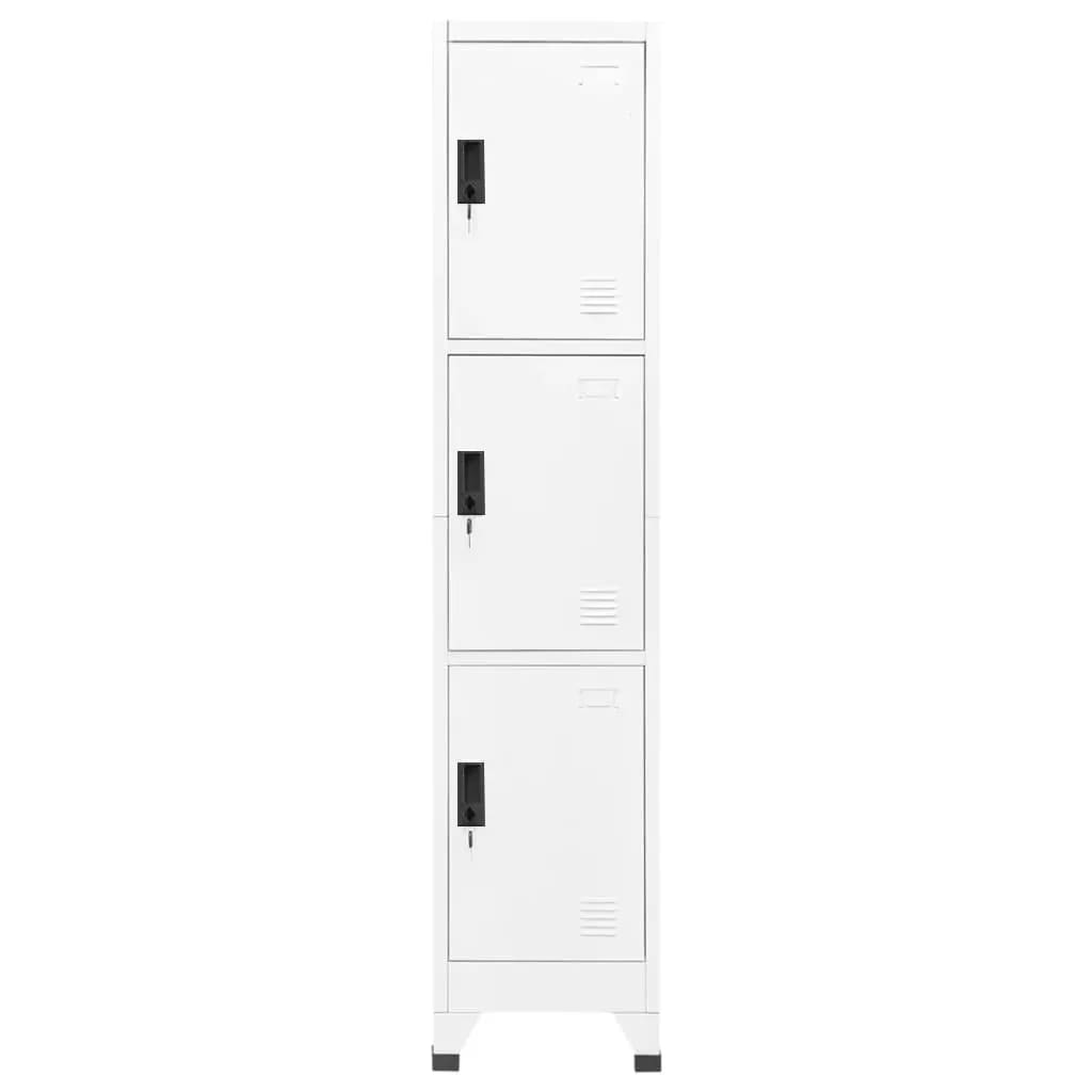 Armoire vestiaire blanche 38x45x180 cm en acier