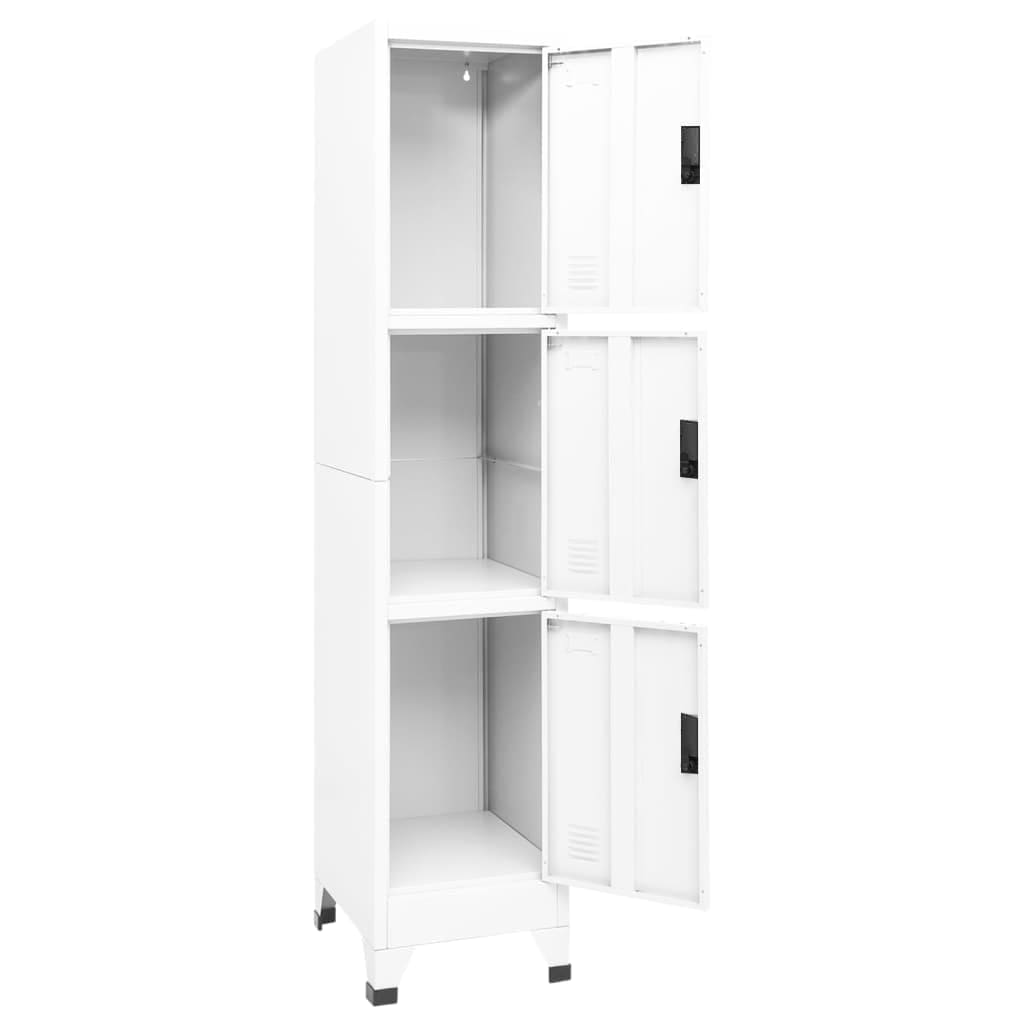 Armoire vestiaire blanche 38x45x180 cm en acier