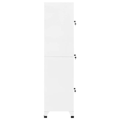 Schließfachschrank Weiß 38x45x180 cm Stahl