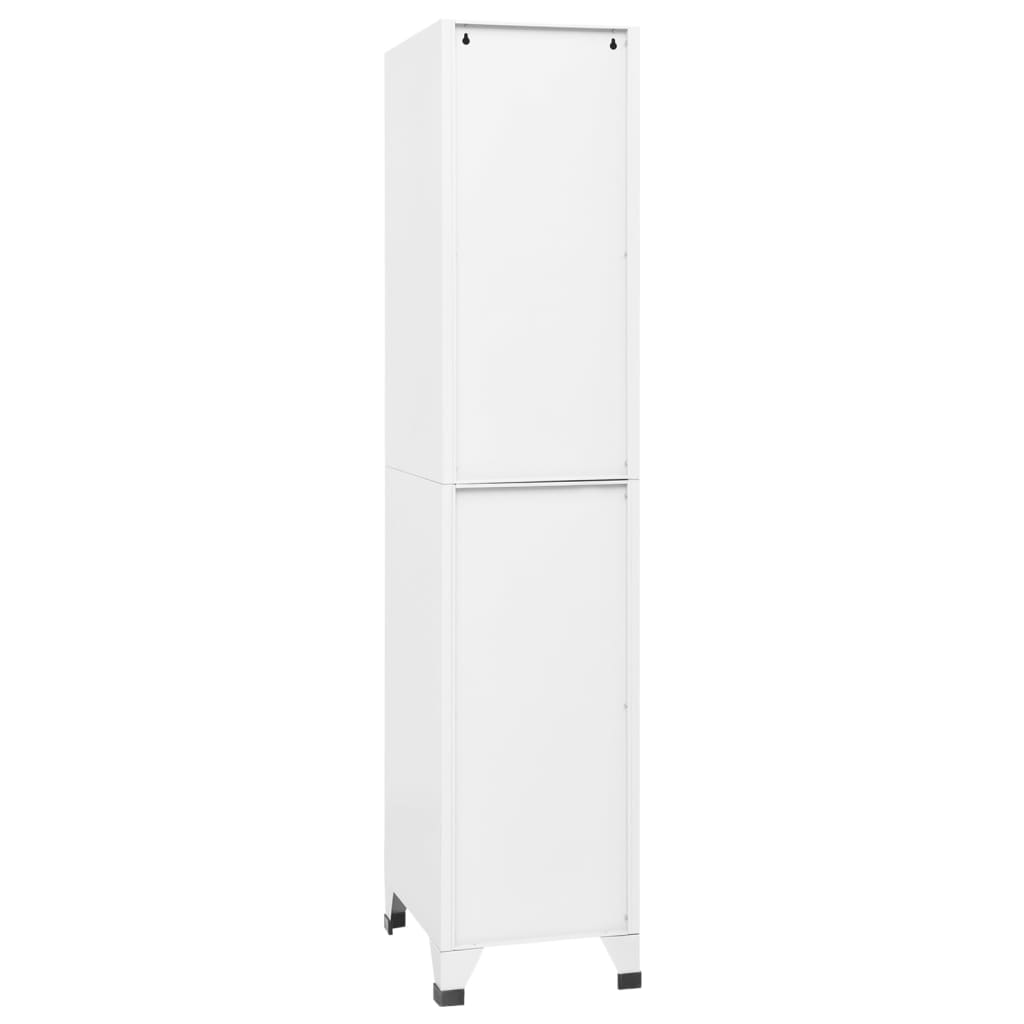 Armoire vestiaire blanche 38x45x180 cm en acier