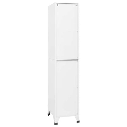 Schließfachschrank Weiß 38x45x180 cm Stahl