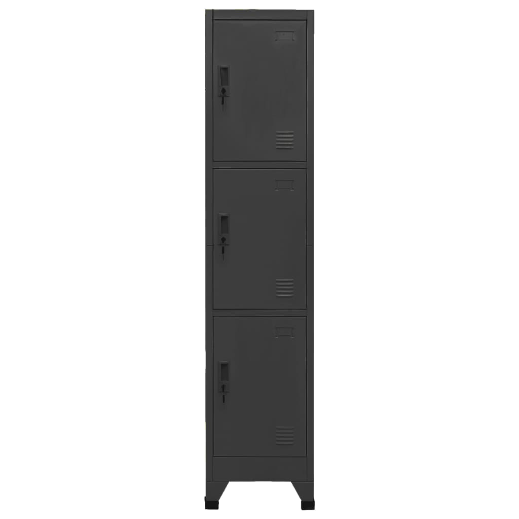 Locker cabinet anthracite 38x45x180 cm steel