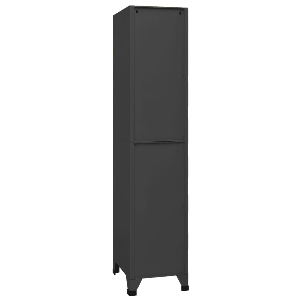 Locker cabinet anthracite 38x45x180 cm steel