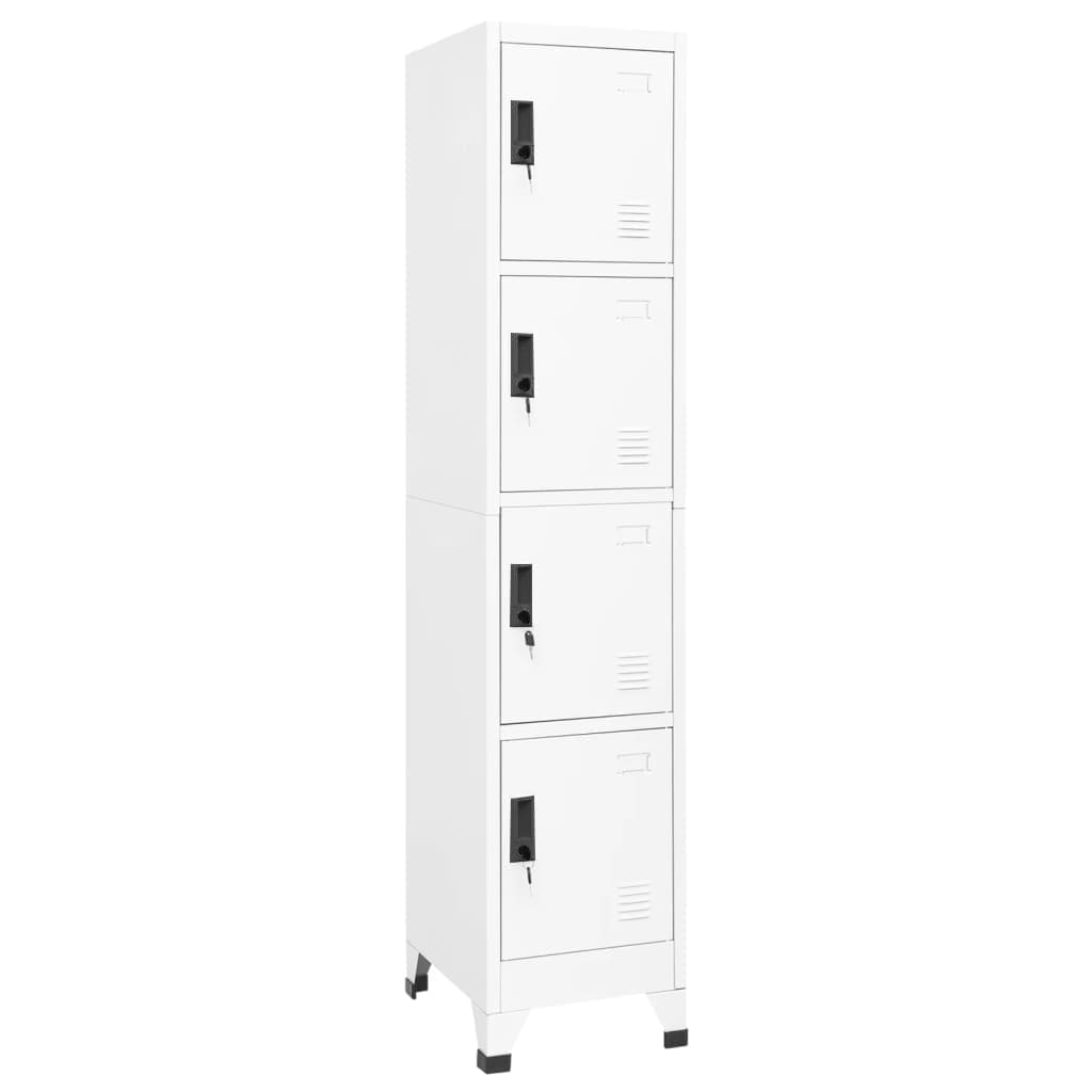 Armoire vestiaire blanche 38x45x180 cm en acier