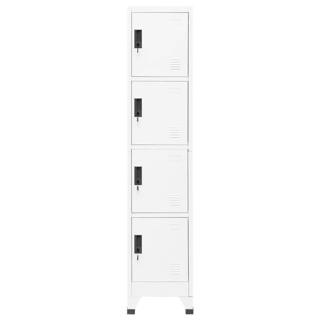 Armoire vestiaire blanche 38x45x180 cm en acier