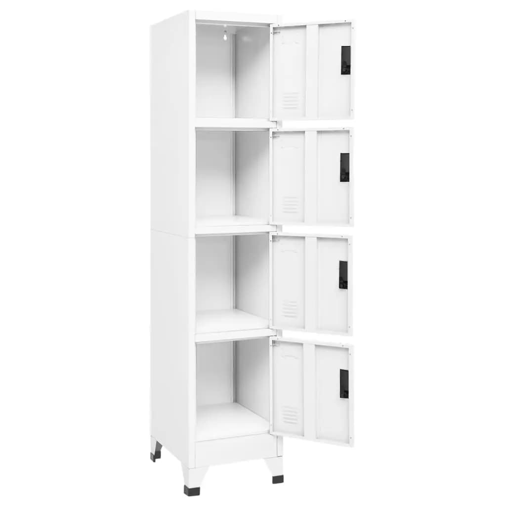 Armoire vestiaire blanche 38x45x180 cm en acier