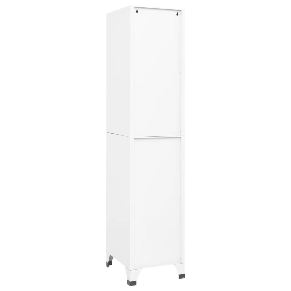 Armoire vestiaire blanche 38x45x180 cm en acier