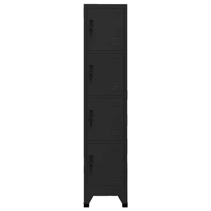Schließfachschrank Schwarz 38x45x180 cm Stahl