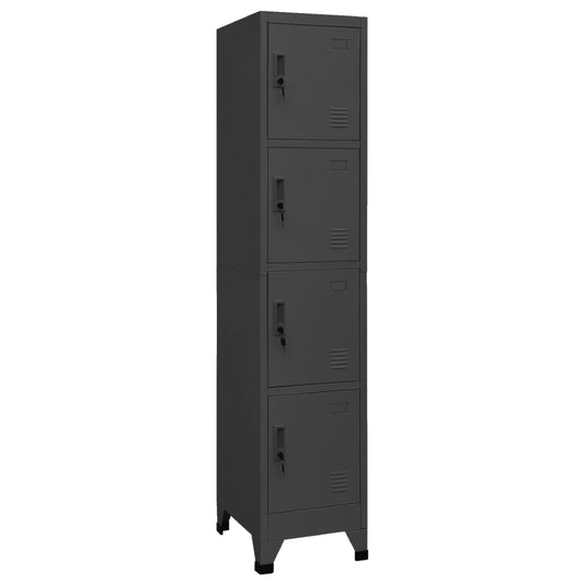 Locker cabinet anthracite 38x45x180 cm steel